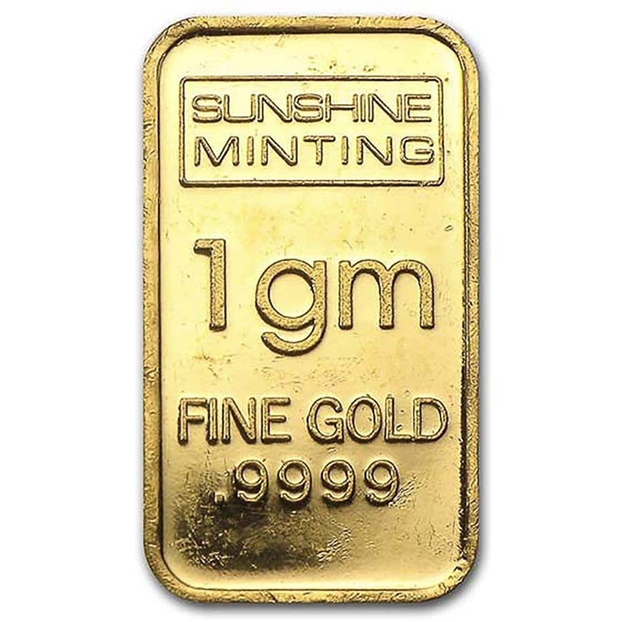 1 Gram Gold Bar - Secondary Market .9999 Fine Gold - Design Varies