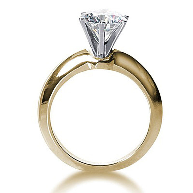 1 Ct Heart Shape Solitaire Engagement Wedding Promise Ring Solid 18K Yellow Gold