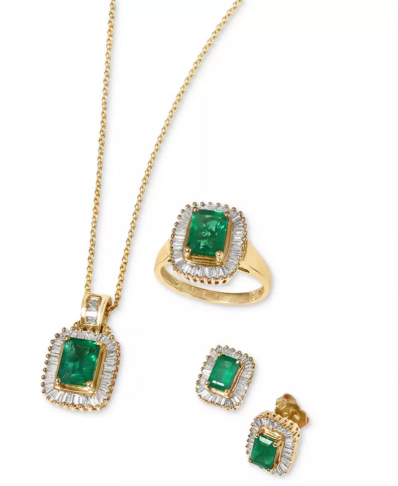 EFFY® Emerald (1 Ct. T.W.) and Diamond (5/8 Ct. T.W.) in 14K Gold or 14K White Gold