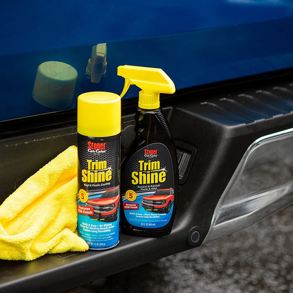 Revive Your Ride with Trim Shine! 12-Pack of Vinyl & Plastic Protectant Coating for a Stunning Shine and Ultimate Protection! ππ