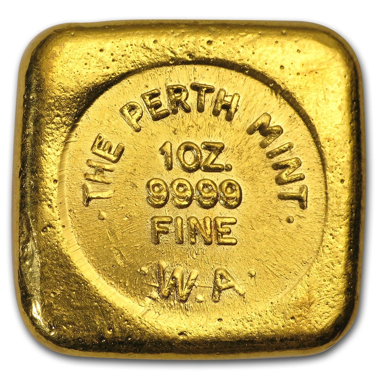 1 Oz Gold Bar - Gold Button