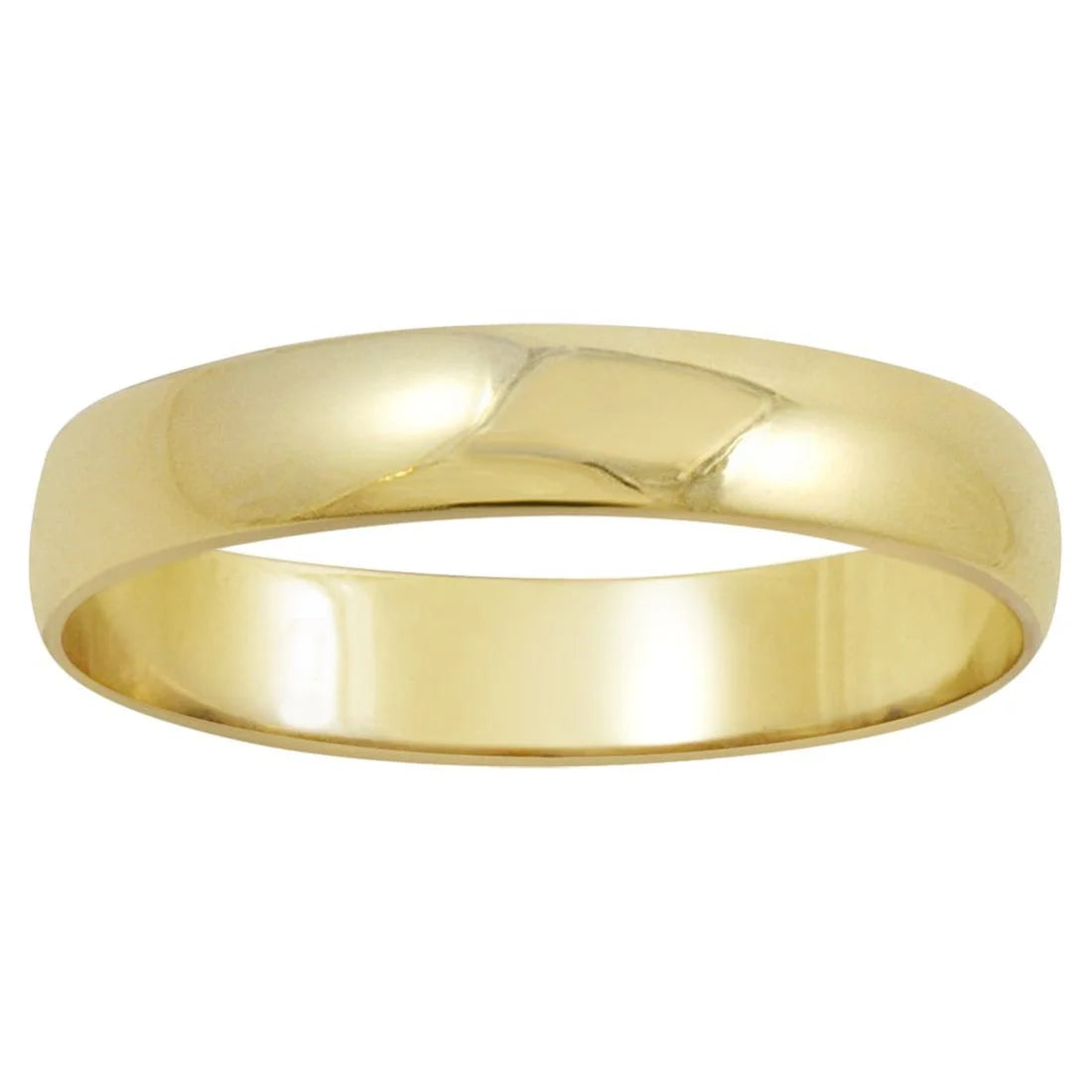 Men'S 14K Yellow Gold 4Mm Traditional Fit Plain Wedding Band (Available Ring Sizes 8-14) Size 10