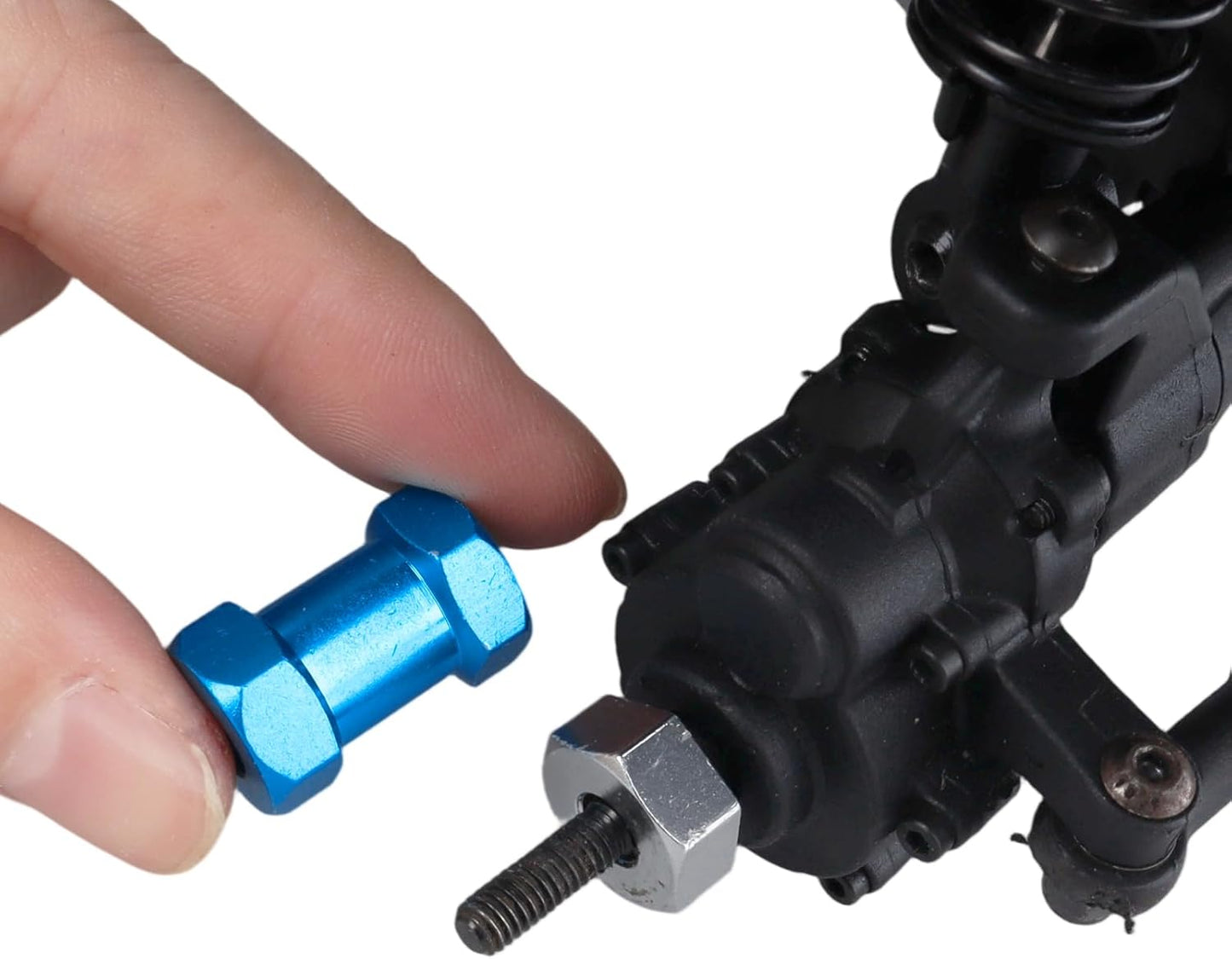 4-Pack 12Mm Wheel Hex Drive Hubs Combiner Coupler Aluminum 20Mm Offset Extension for 1/10 RC Crawler Car Parts (Blue)