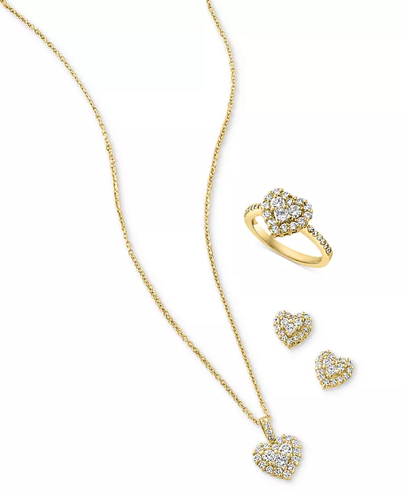 EFFY® Diamond Heart Ring (9/10 Ct. T.W.) in 14K Yellow Gold