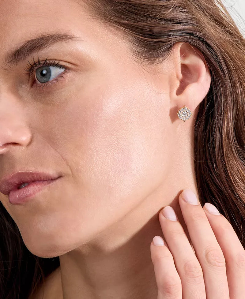 Diamond Halo Stud Earrings (1 Ct. T.W.) in 14K Gold, White Gold or Rose Gold