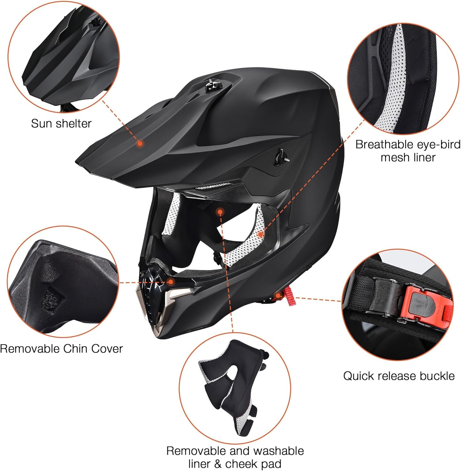 Get Ready to Ride! 🏍️💨 Check Out Our DOT Approved Full Face Offroad Dirt Bike Helmet for Ultimate Protection in Motocross, ATV, and BMX Adventures! #DirtBike #Motocross #SafetyFirst