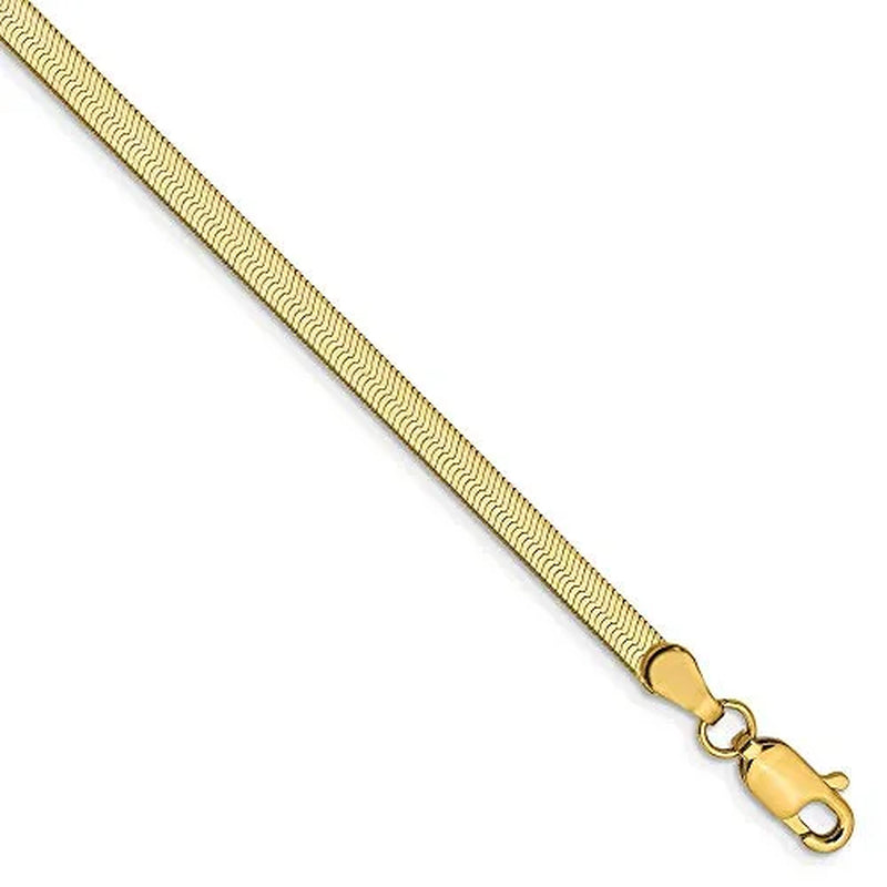 14K Yellow Gold 3.0Mm Silky Herringbone Chain