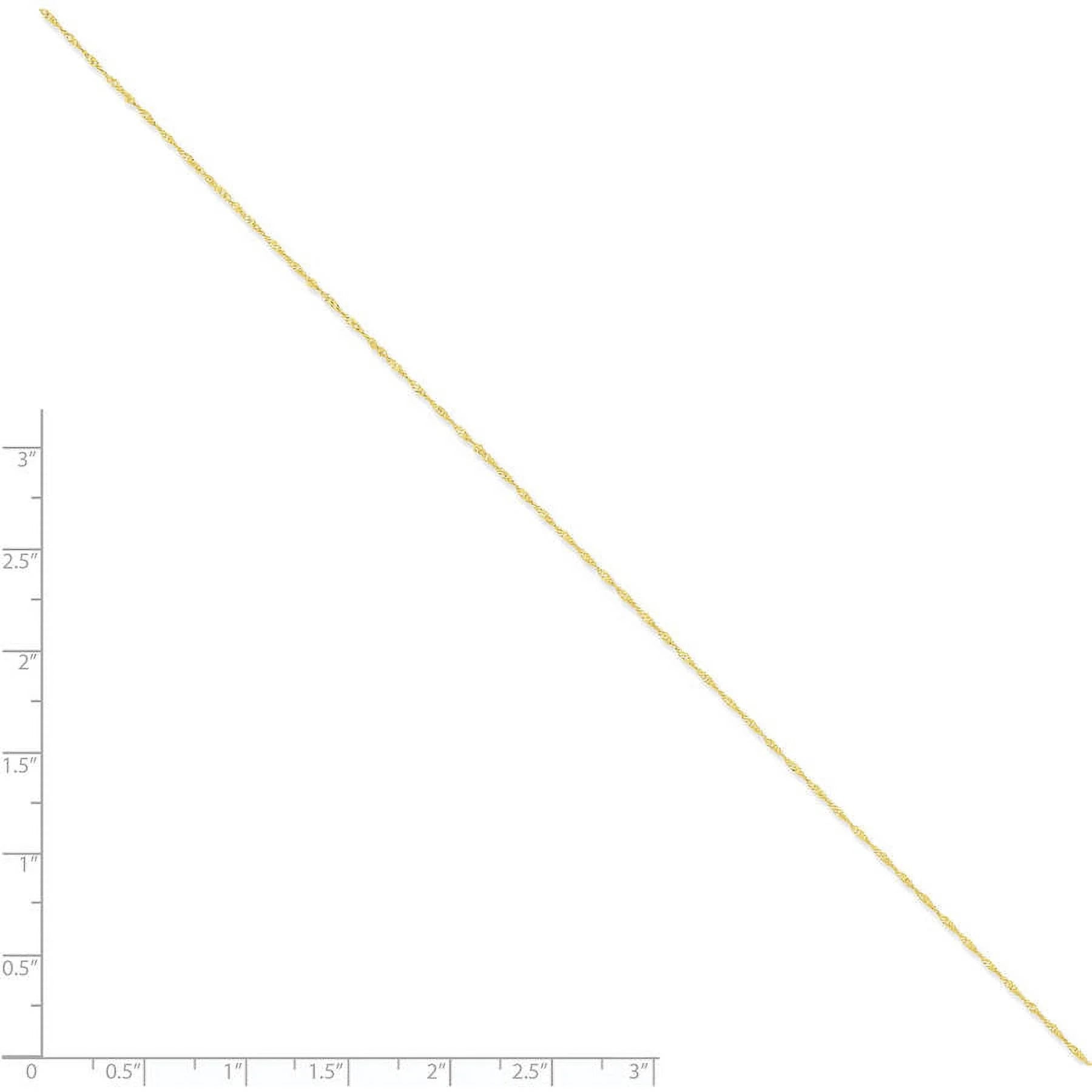 14 Karat Yellow Gold 1Mm Singapore Chain