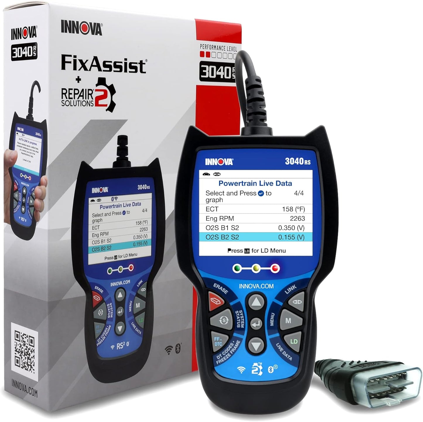 Unlock Your Car's Secrets with the 3040RS OBD2 Scanner! 🚗💡 Get Live Data, Test Battery & Alt, Reset Lights, and Access Free Mechanic Tips & Estimates! 🔧✨ Upgrade & Stay Updated for Free!