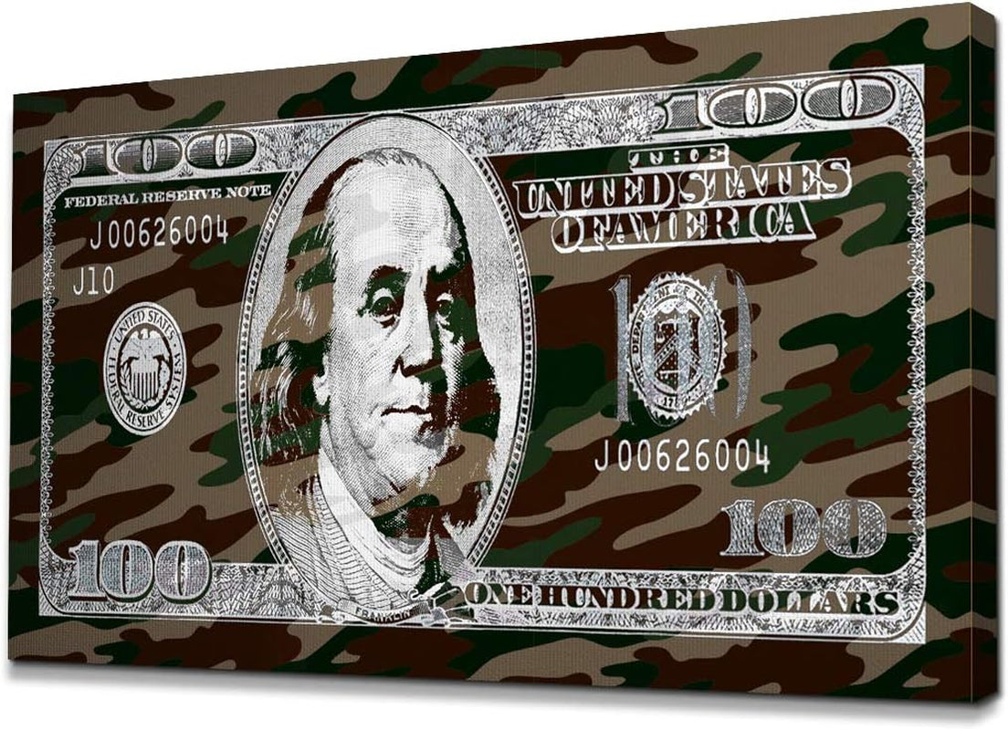 Inspiring Hidden Money Motivational Canvas Wall Art - Perfect for Office & Home Decor, 10" x 20