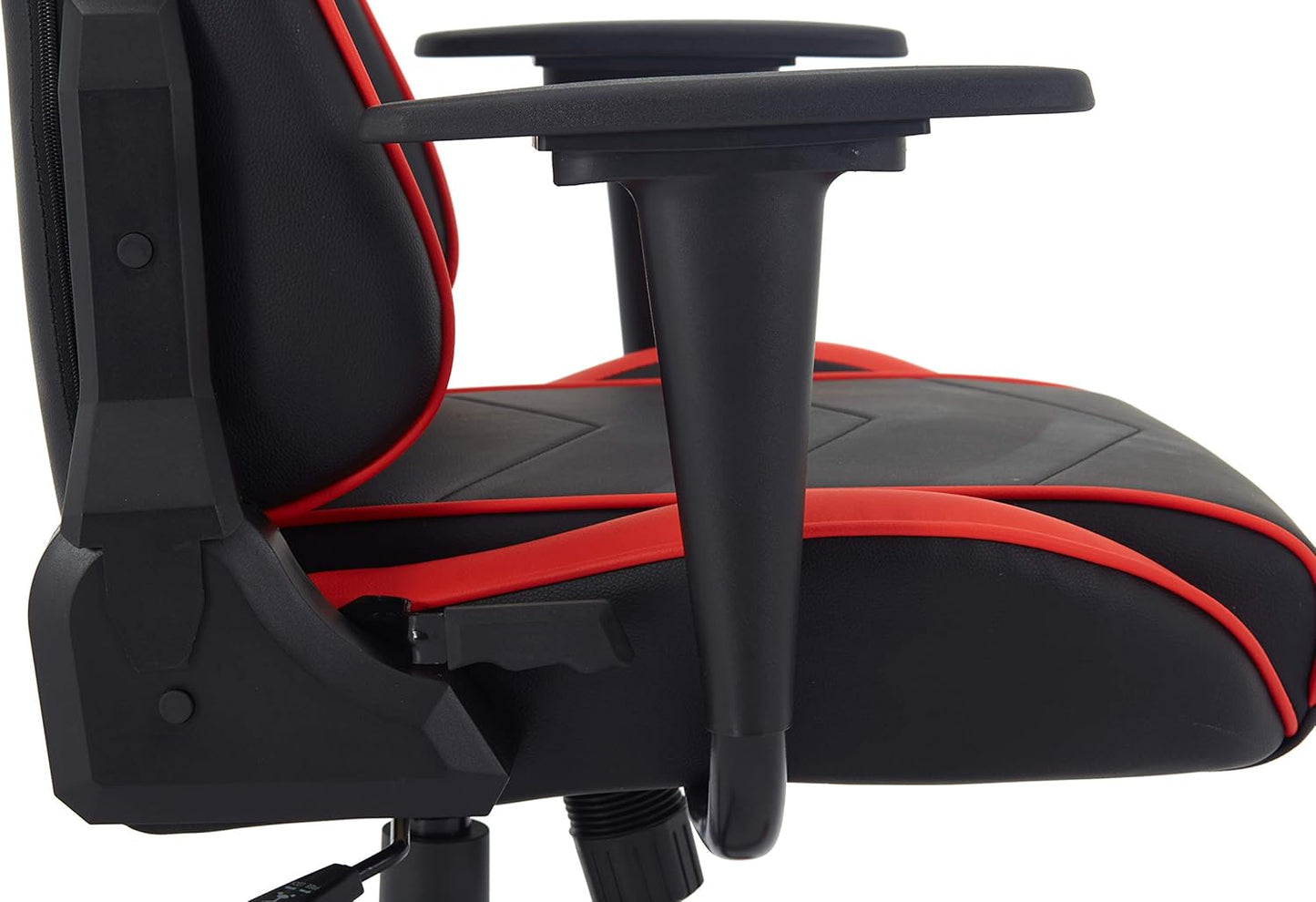 Swivel Gaming Chair Ergonomic High-Back Racing Style PU Leather Office Chair with Headrest and Lumbar Support and Adjustable Armrest (Galaxy - Black/Red)