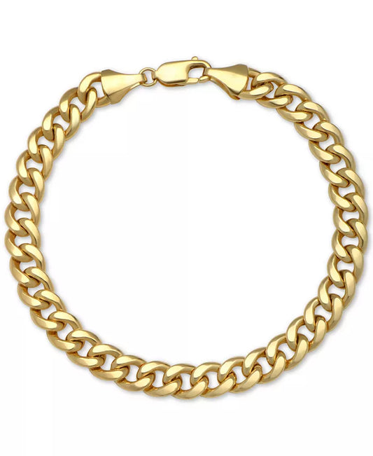Exquisite 14K Gold Cuban Chain Bracelet - A Luxurious Addition to Your Jewelry Collection