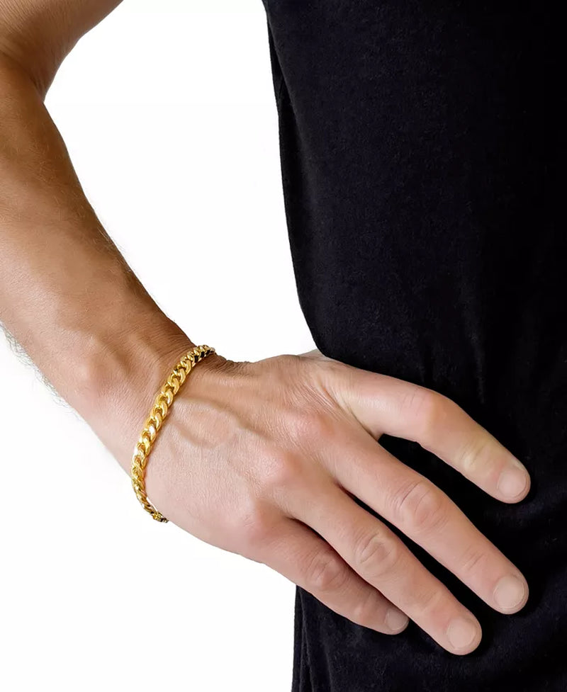 Exquisite 14K Gold Cuban Chain Bracelet - A Luxurious Addition to Your Jewelry Collection