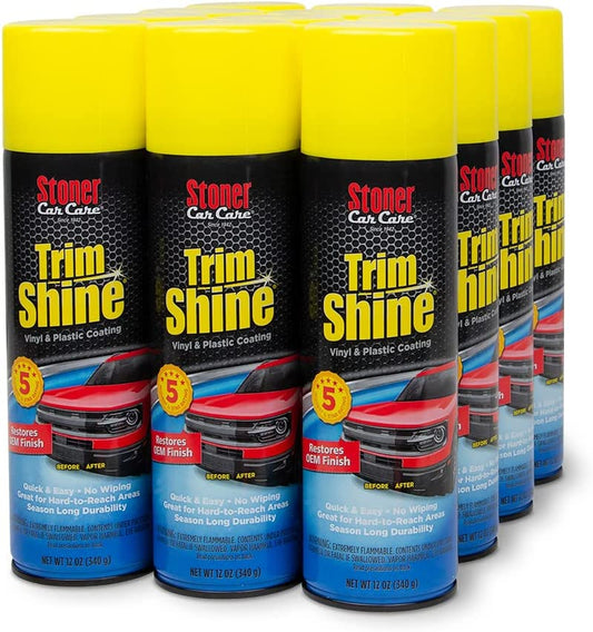 Revive Your Ride with Trim Shine! 12-Pack of Vinyl & Plastic Protectant Coating for a Stunning Shine and Ultimate Protection! 🌟🚗