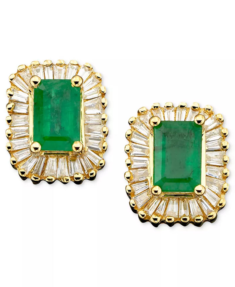EFFYÂ® Emerald (1 Ct. T.W.) and Diamond (5/8 Ct. T.W.) in 14K Gold or 14K White Gold