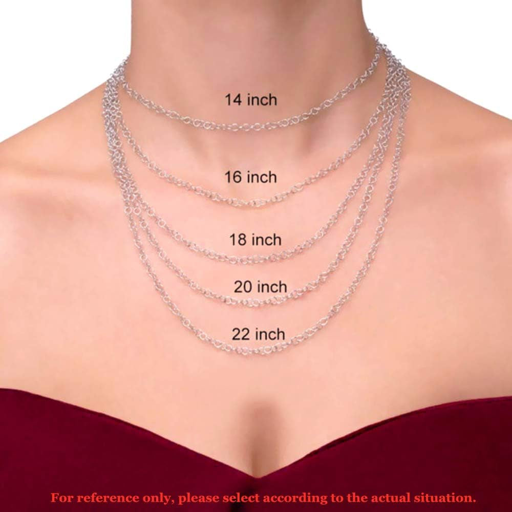 10K 14K 18K Real Gold Thin Gold Chain Necklace for Women, Classic Thin Cable Chain Necklace 1Mm, 1.2Mm, 1.35Mm, 1.6Mm, 1.75Mm Durable Strong Solid 14K Gold Chain Necklace Women