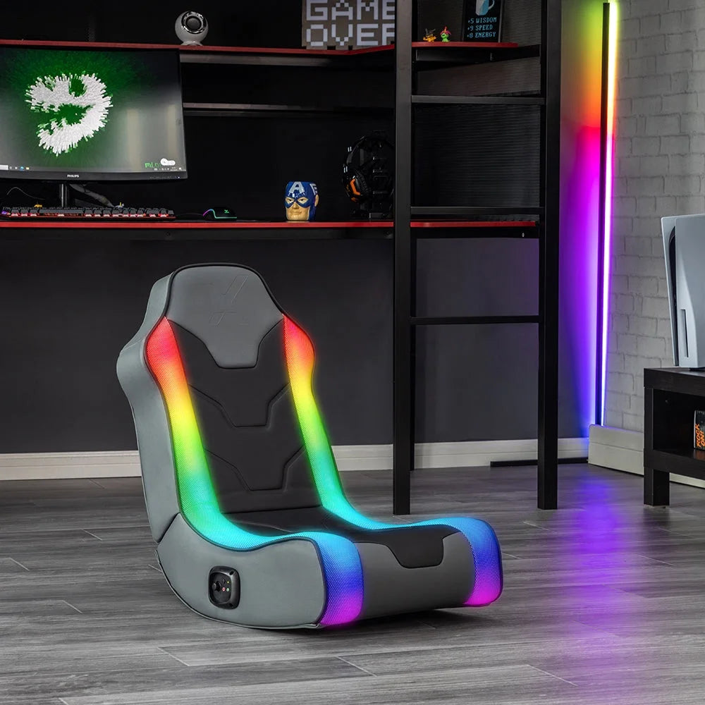 Cosmos RGB LED 2.0 Video Gaming Floor Rocker Chair