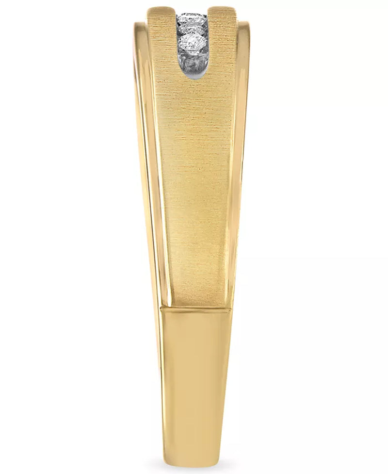 Men'S Diamond Band (1/10 Ct. T.W.) in 10K Yellow Gold or 10K White Gold