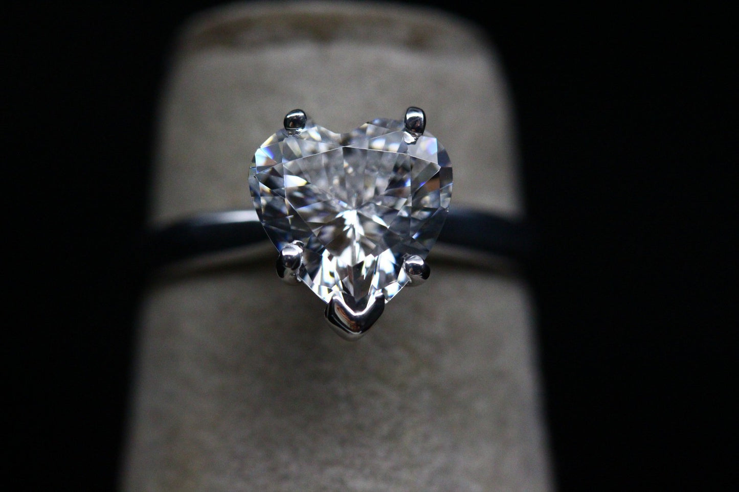 1.50 Ct Heart Cut Solitaire Engagement Wedding Promise Ring Solid 14K White Gold