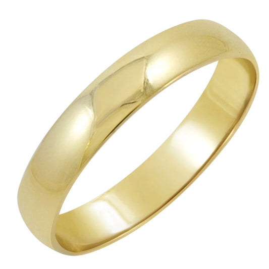Men'S 14K Yellow Gold 4Mm Traditional Fit Plain Wedding Band (Available Ring Sizes 8-14) Size 10