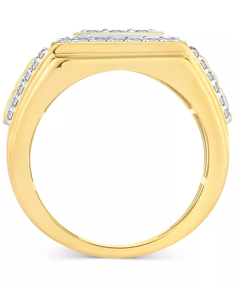 Men'S Diamond Cluster Nugget Ring (1-1/2 Ct. T.W.) in 10K Gold