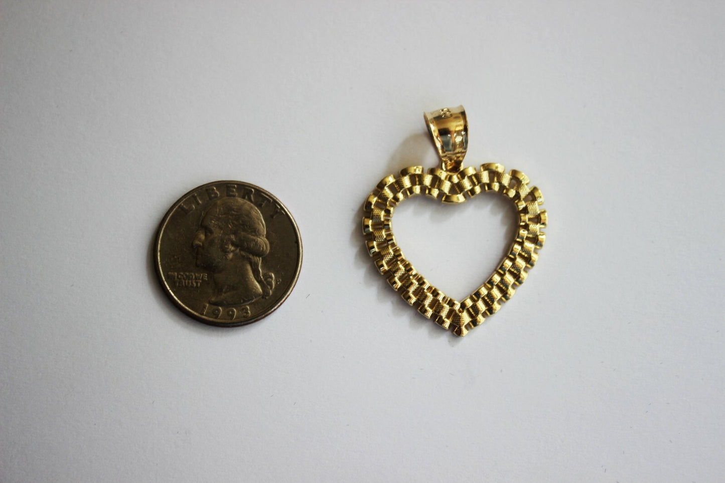Stunning 10K Solid Yellow Gold Heart Pendants - Available in 2 Sizes!