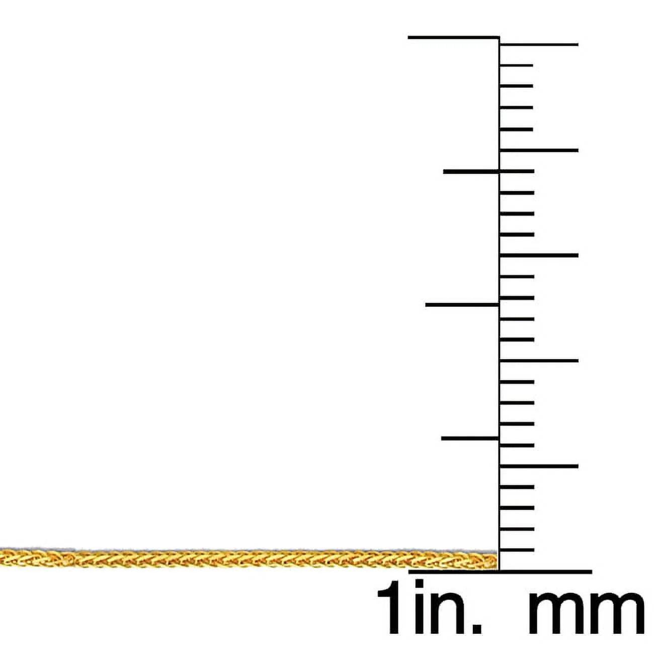 14K Yellow Gold 'Mom' Floral Heart Pendant with Square Wheat Chain