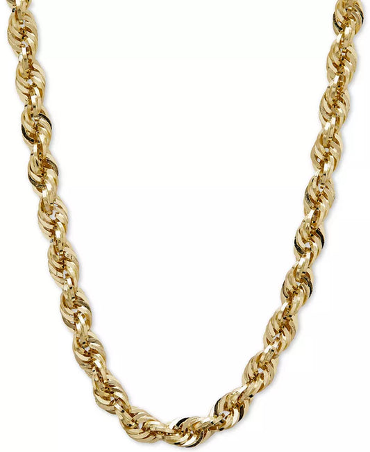Elevate Your Style with Our Exquisite 24" 14K Gold Glitter Rope Necklace - Lightweight and Dazzling (5.5mm)