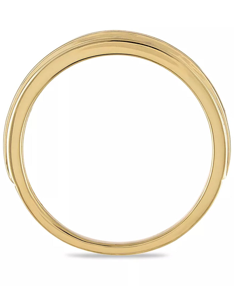 Men'S Diamond Band (1/10 Ct. T.W.) in 10K Yellow Gold or 10K White Gold