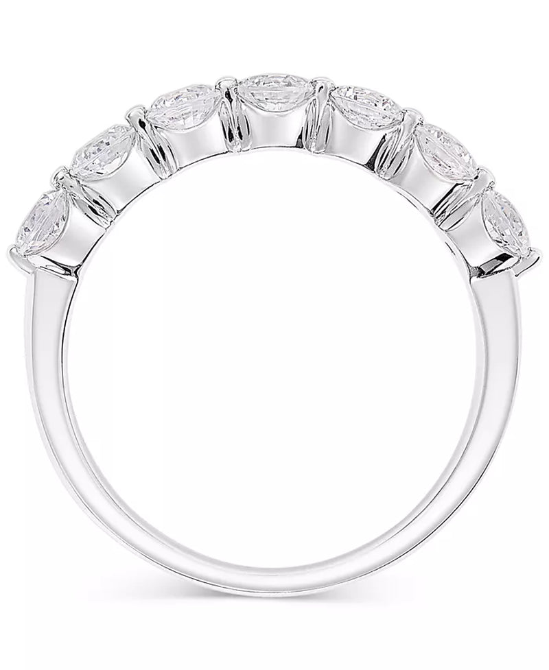 Diamond Seven Stone Band (1 Ct. T.W.) in 14K White or Yellow Gold