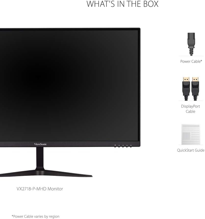 VX2718-P-MHD 27 Inch 1080P 1Ms 180Hz Gaming Monitor with Freesync, Eye Care, HDMI and Displayport