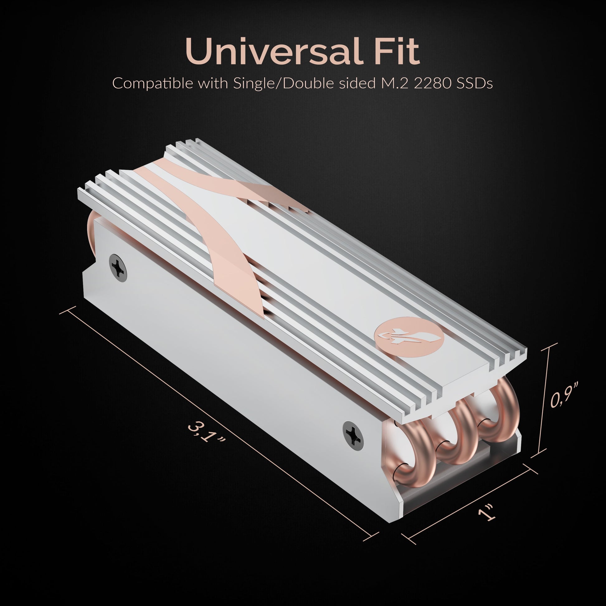 SABRENT M.2 2280 SSD Rocket Heatsink in Silver (SB-HTSS)
