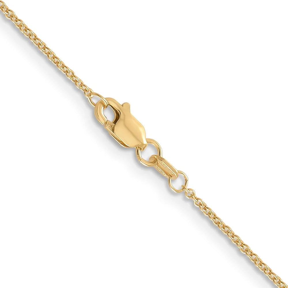 14K Yellow Gold 1.2Mm Cable Chain
