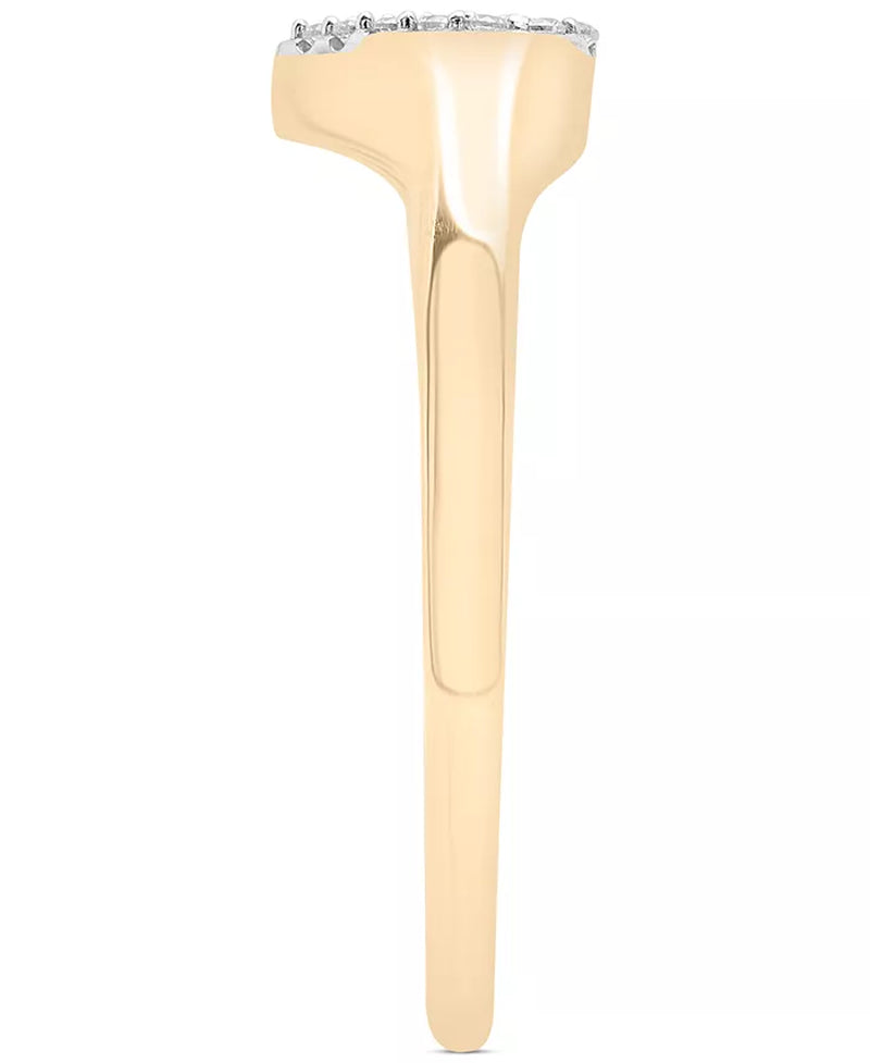 Diamond Heart Cluster Ring (1/6 Ct. T.W.) in 10K Gold, Created for Macy'S