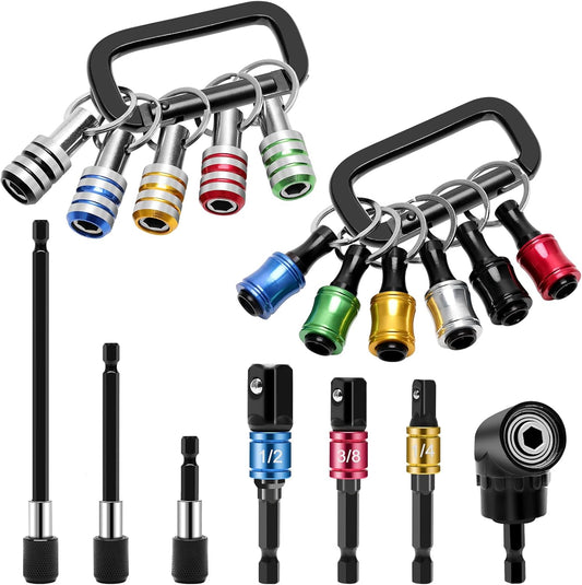Unlock your DIY potential with this 18PCS Bit Holder Keychain Set! Perfect for men who love gadgets, it includes a Right Angle Drill Adaptor and multiple socket adapters for all your projects! 🛠️🔧 #DIY #Gadgets #ToolKit