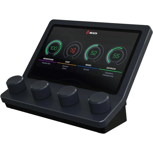 Windows and Macos Audio Mixer for Gaming or Work| 4-Channel Audio Control with 5" Full-Color Display & Precision Knobs