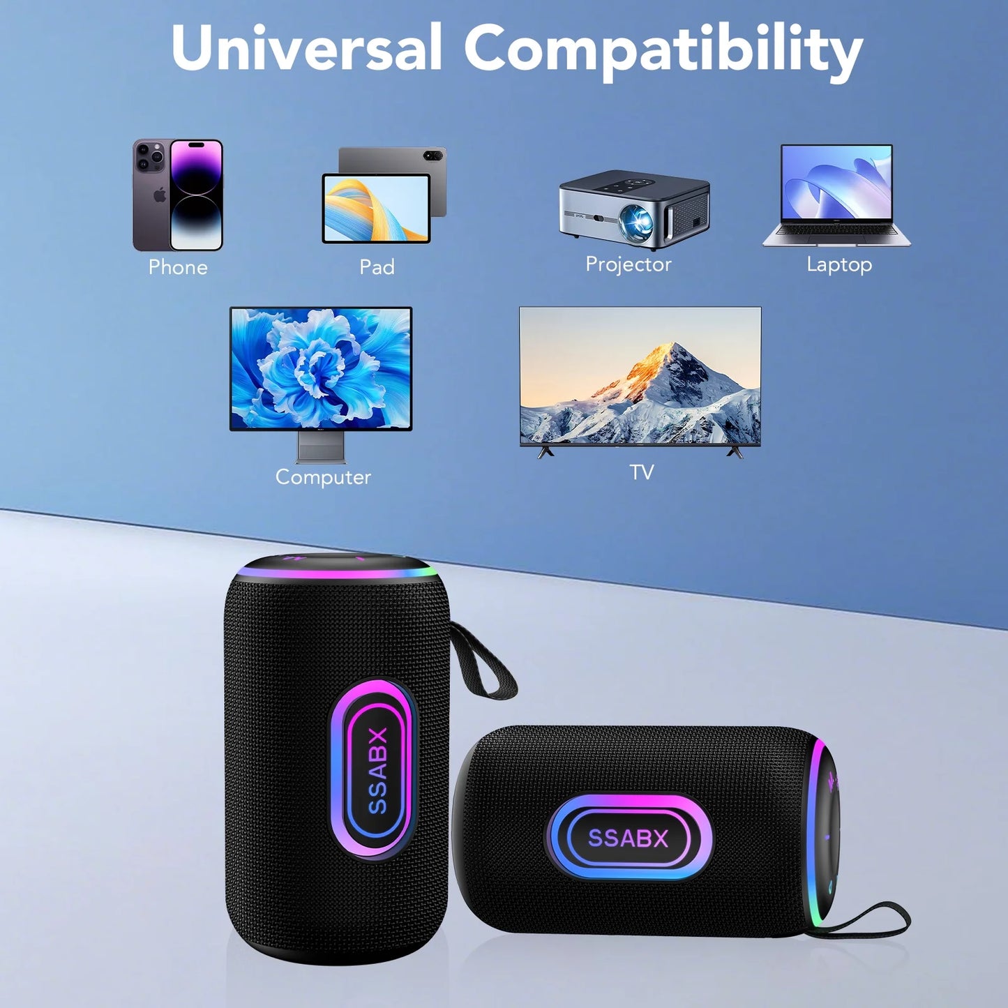 Experience Ultimate Sound with Our IPX7 Waterproof Portable Bluetooth Speaker - 35W Stereo Sound, 30 Hours Playtime, and Dynamic RGB Lights for Your Outdoor Adventures and Parties!