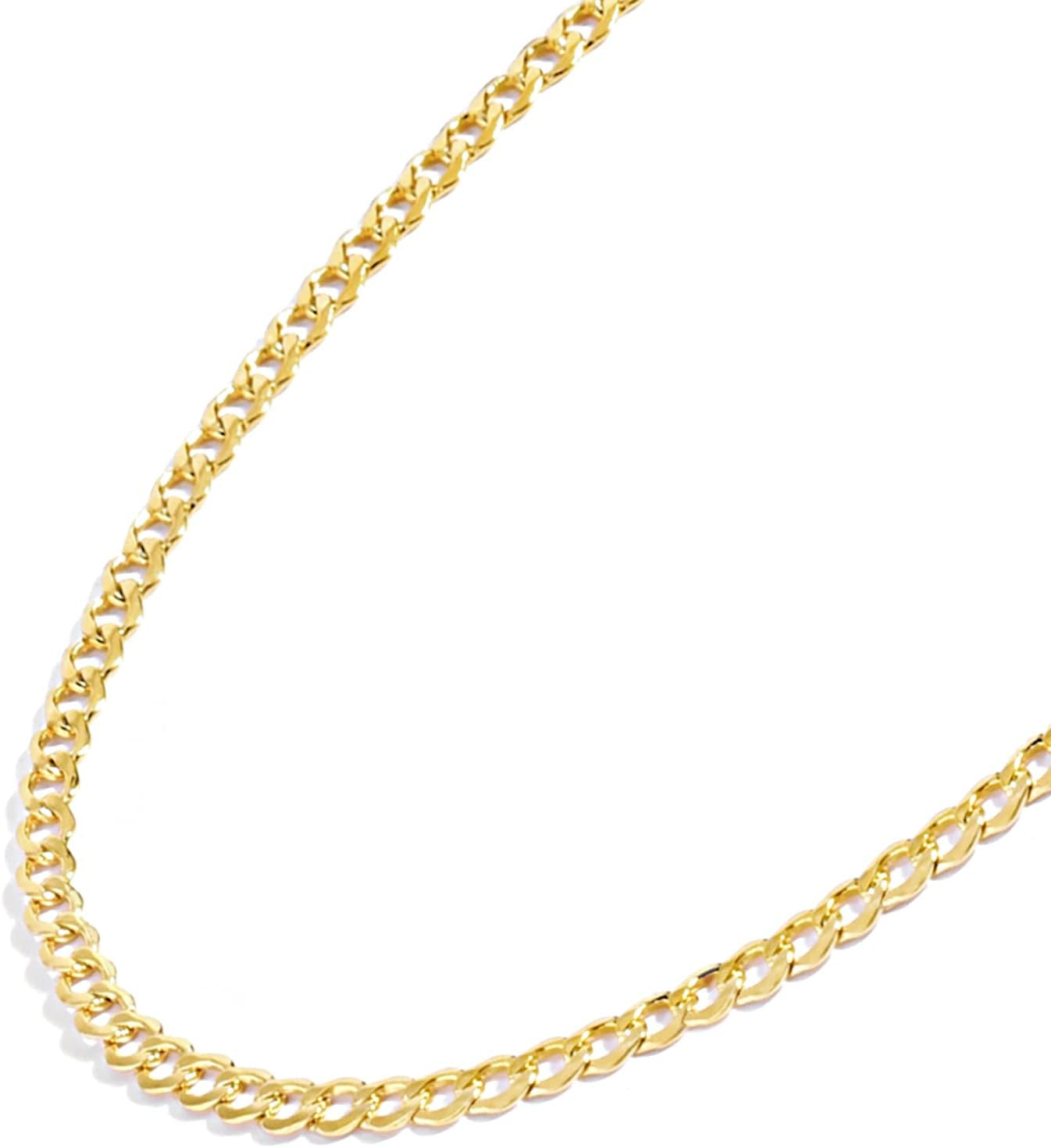 Stunning 14K Solid Yellow Gold Filled Miami Cuban Curb Link Chain Necklaces for Men & Women - Available in Multiple Sizes (2.7mm, 3.6mm, 4.5mm, 5.5mm)