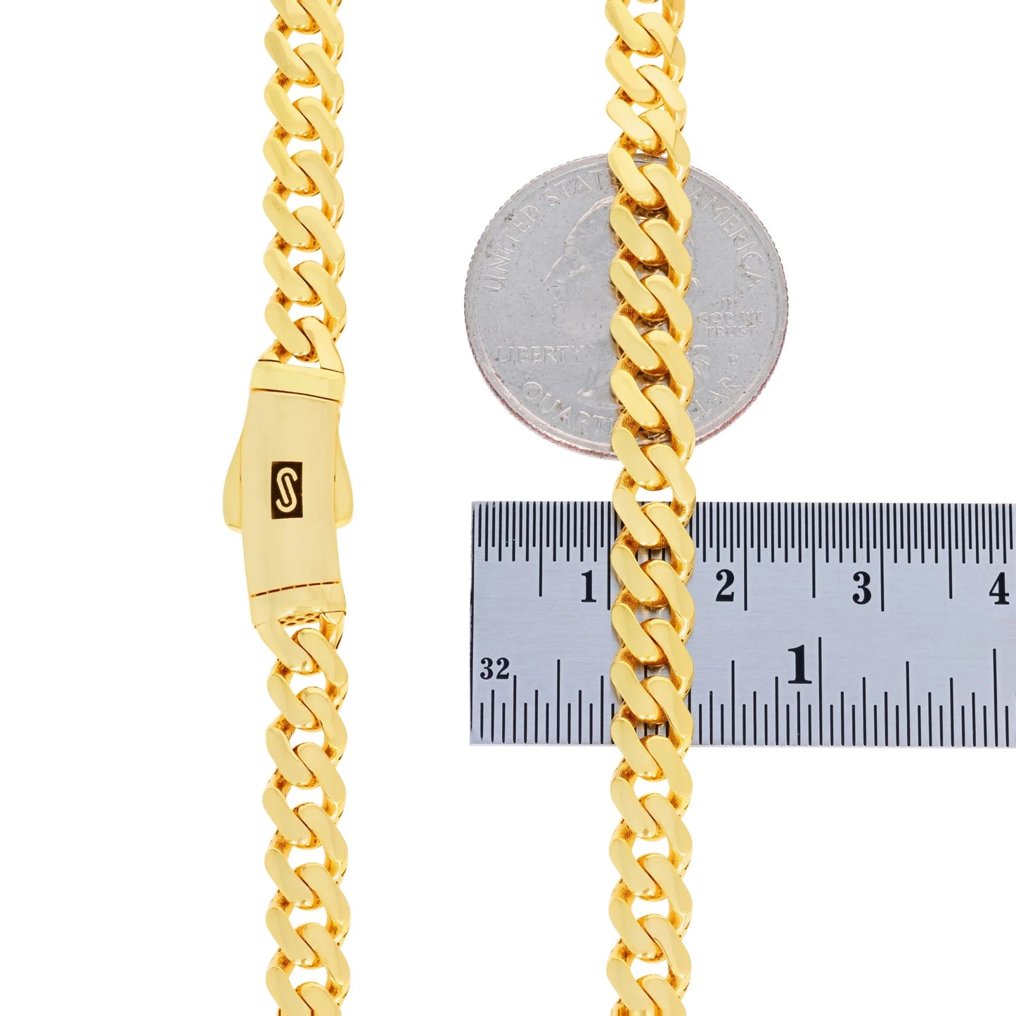 Exquisite 14K Yellow Gold Royal Monaco 6Mm Miami Cuban Link Bracelet - Timeless Italian Jewelry for Men & Women (7"-9")