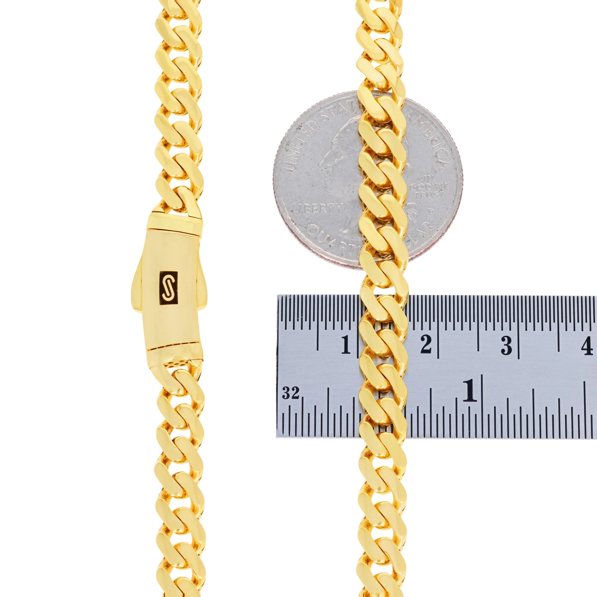 Exquisite 14K Yellow Gold Royal Monaco 6Mm Miami Cuban Link Bracelet - Timeless Italian Jewelry for Men & Women (7"-9")