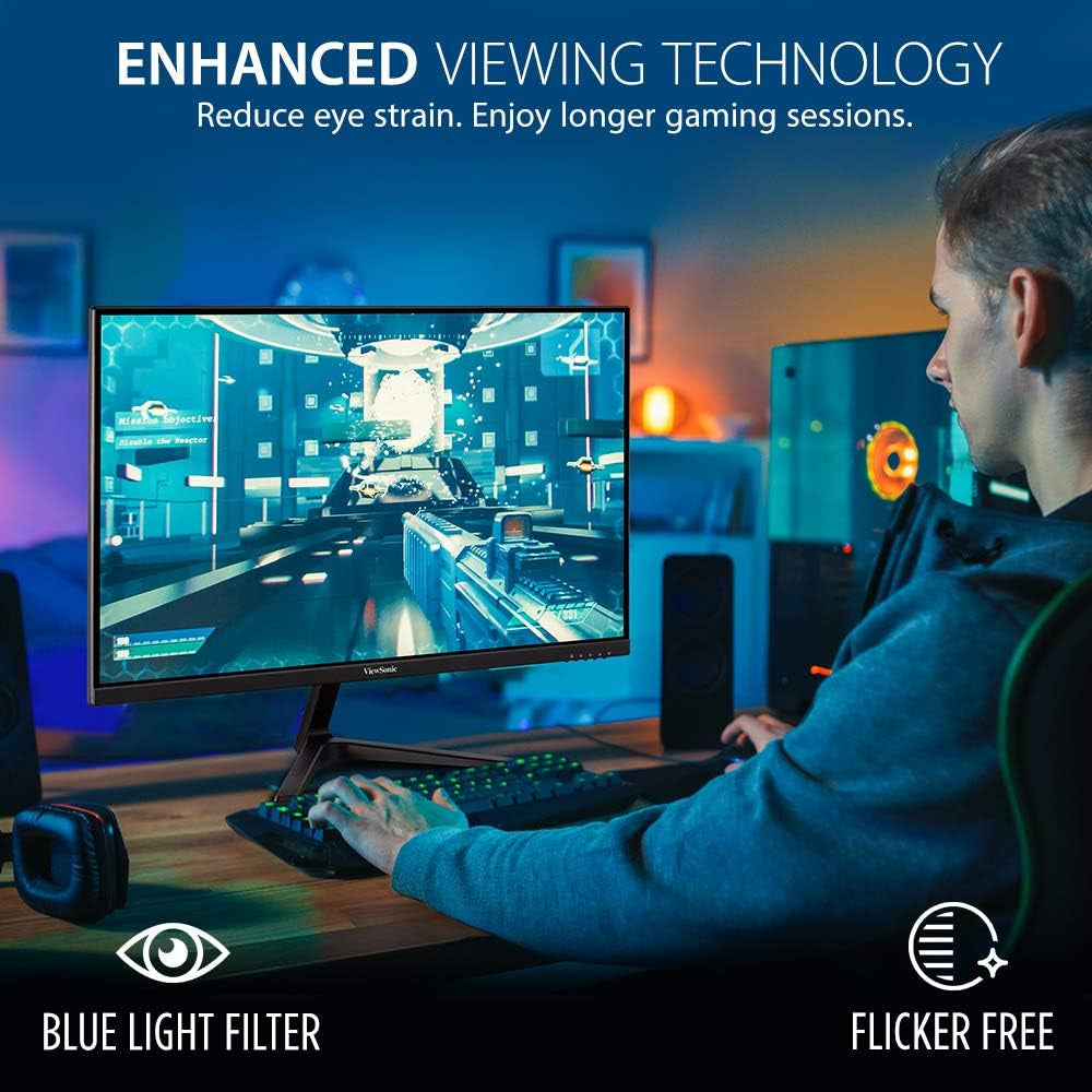 VX2718-P-MHD 27 Inch 1080P 1Ms 180Hz Gaming Monitor with Freesync, Eye Care, HDMI and Displayport
