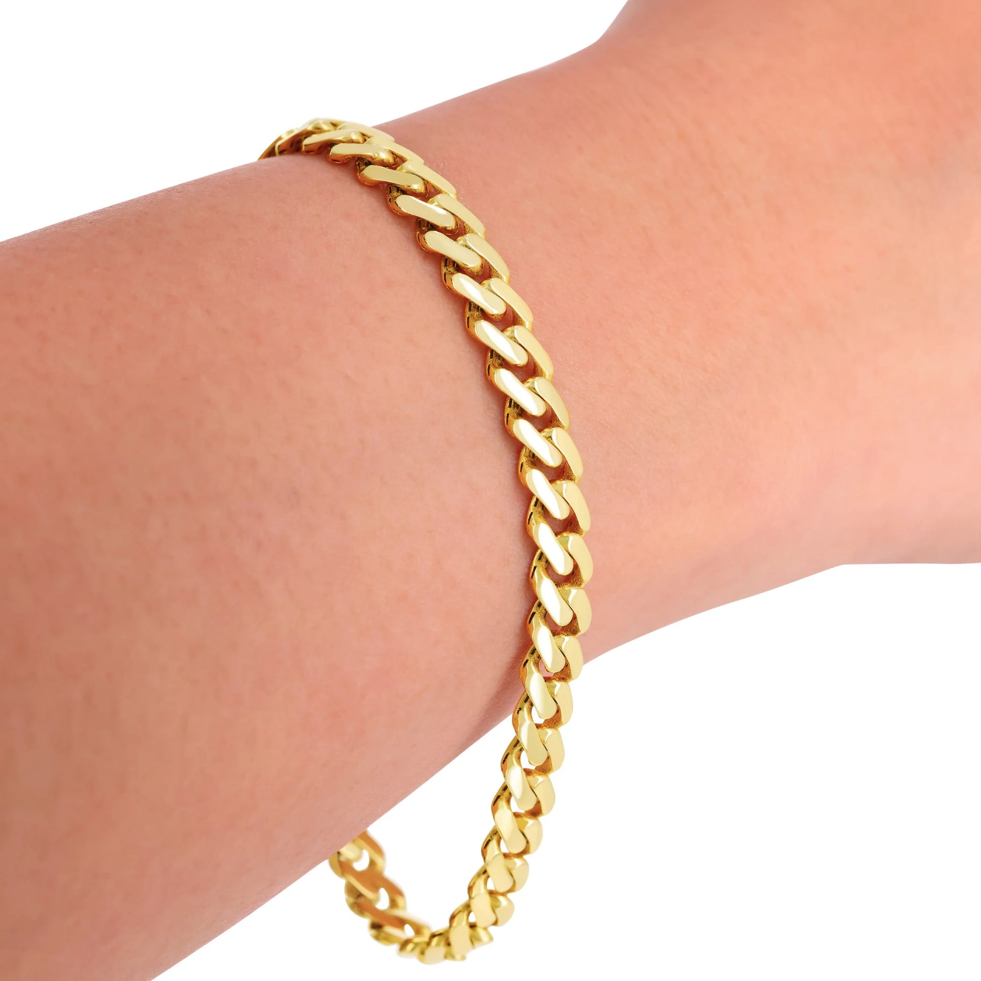 Exquisite 14K Yellow Gold Royal Monaco 6Mm Miami Cuban Link Bracelet - Timeless Italian Jewelry for Men & Women (7"-9")