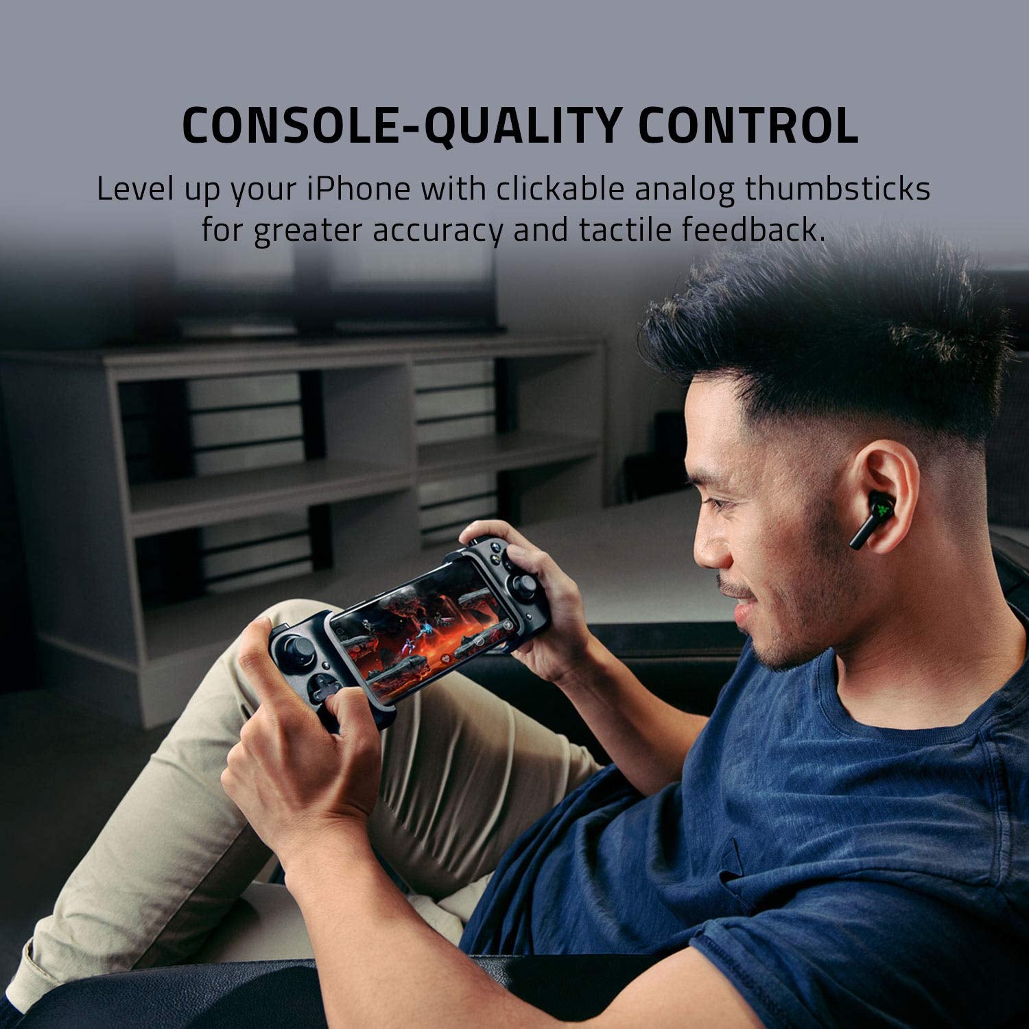 Elevate Your Mobile Gaming Experience with the Kishi Controller for iPhone - Compatible with iPhone X, 11, 12, 13 & More! Perfect for Apple Arcade, Amazon Luna, and Google Stadia!