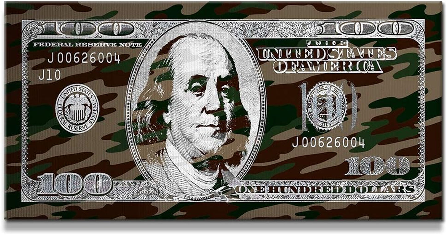 Inspiring Hidden Money Motivational Canvas Wall Art - Perfect for Office & Home Decor, 10" x 20