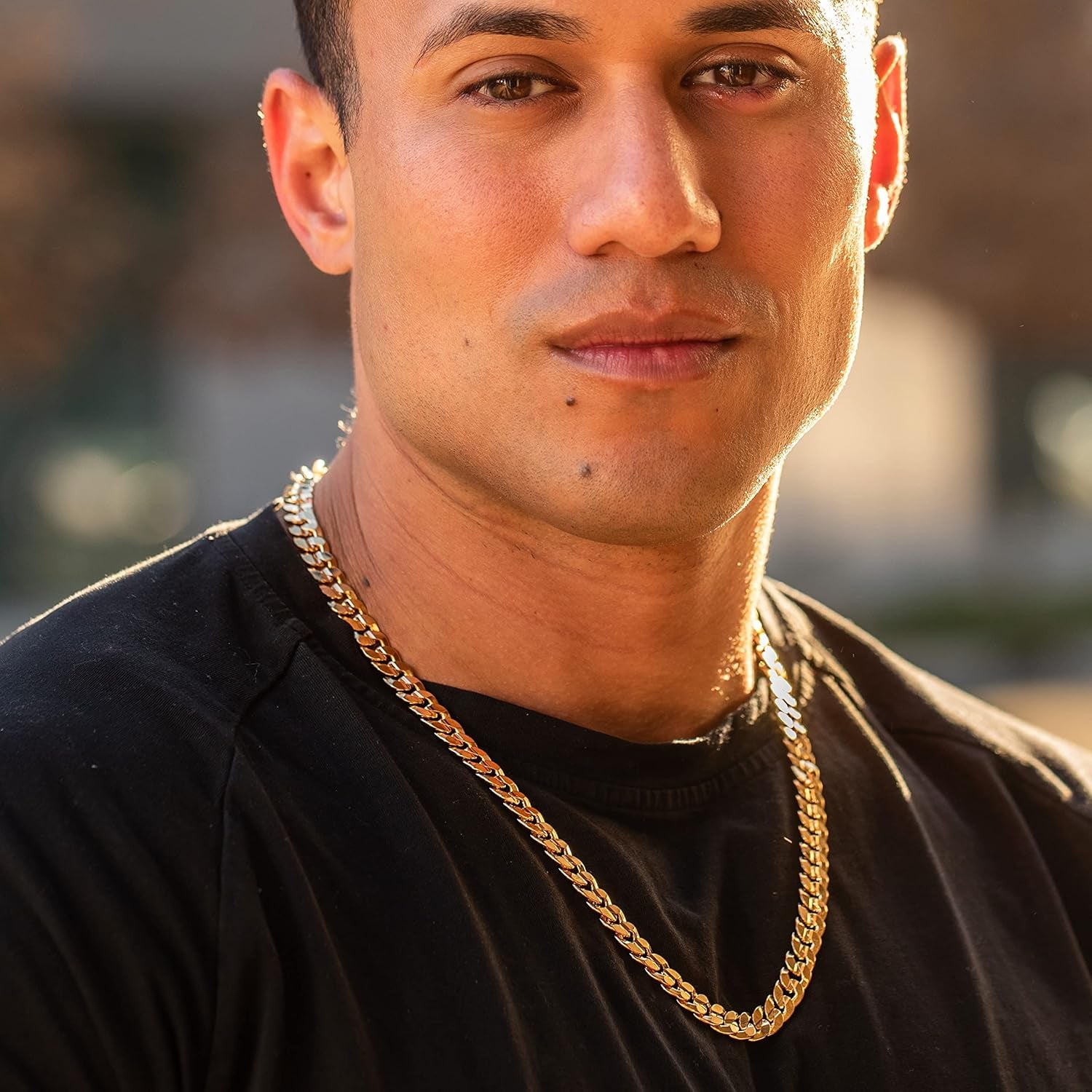 Stylish 24K Gold Plated Cuban Link Chain Necklace for Men & Women - Available in 6mm & 9.5mm Widths