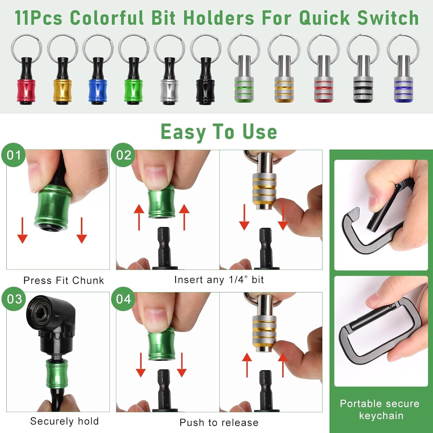 Unlock your DIY potential with this 18PCS Bit Holder Keychain Set! Perfect for men who love gadgets, it includes a Right Angle Drill Adaptor and multiple socket adapters for all your projects! 🛠️🔧 #DIY #Gadgets #ToolKit