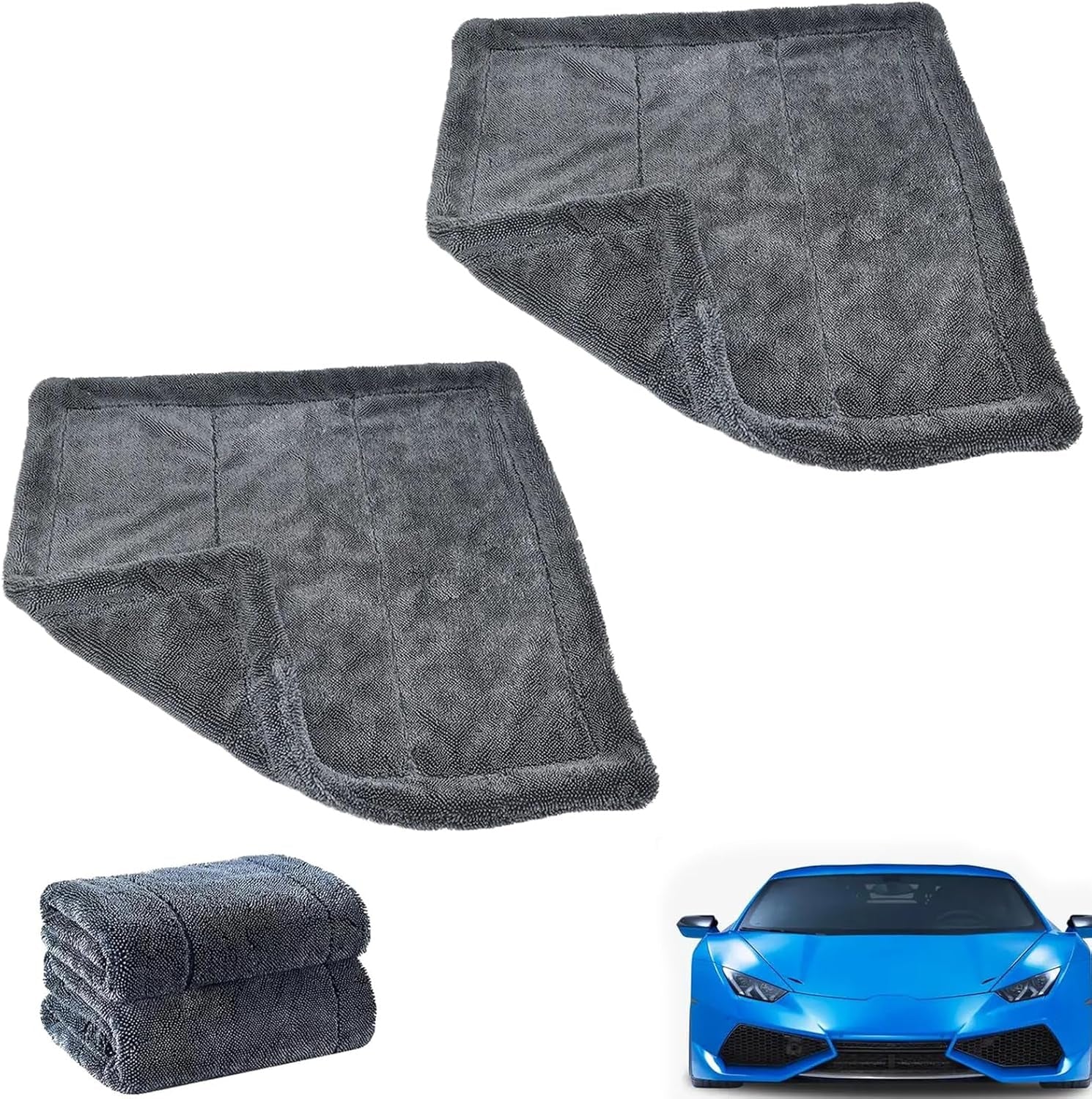 Upgrade your car care game with the Lunara Drying Towel! 🌟 Say goodbye to streaks and hello to a flawless finish with our thick, twisted-loop microfiber cloths. Perfect for a shiny ride! 🚗✨ (2PCS) #CarCare #MicrofiberMagic
