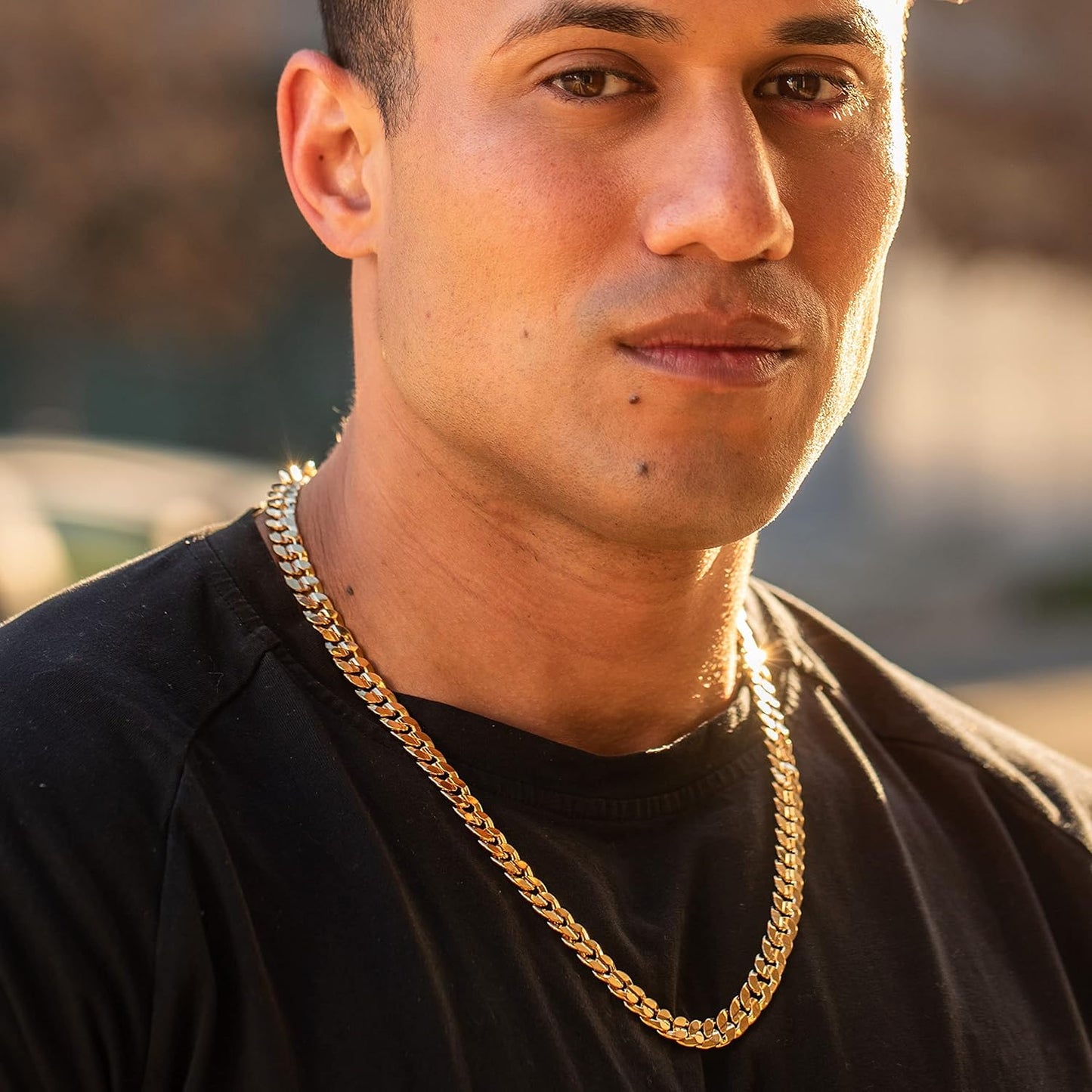 Stylish 24K Gold Plated Cuban Link Chain Necklace for Men & Women - Available in 6mm & 9.5mm Widths