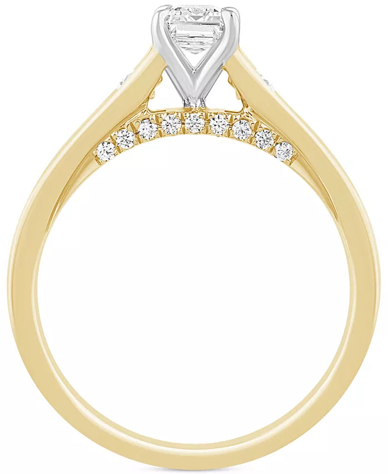 Diamond Emerald-Cut Engagement Ring (1 Ct. T.W.) in 14K Gold