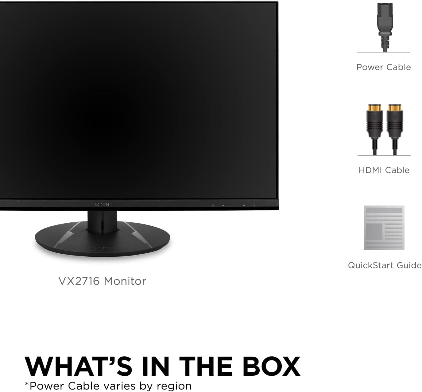 Ultimate ViewSonic VX2716 27-Inch 1080P Gaming Monitor with 1ms Response Time, 100Hz Refresh Rate, IPS Panel, FreeSync Technology, Eye Protection Features, and Versatile Connectivity Options
